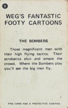 1973 Sunicrust Weg's Footy Funnies #5 Bombers Back